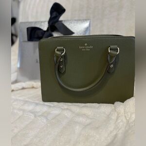 Kate Spade New York Lise Mulberry Street SATCHEL Shoulder Bag Olive Green